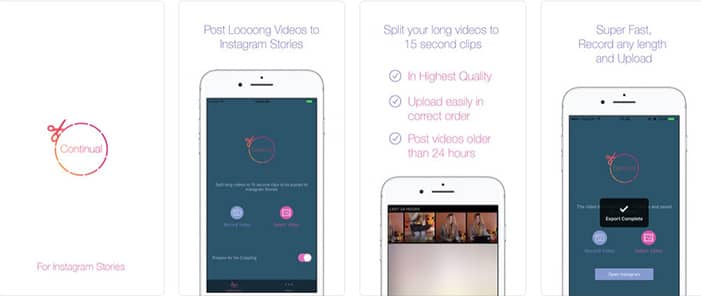 subir vídeos largos a Instagram con Continual
